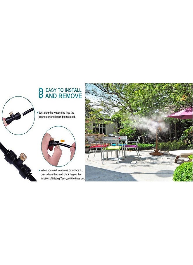 DIY Crafts Misters For Patio Misting System Misting Line Mist Nozzles Brass Adapter For Patio Garden Umbrellas Greenhouse Trampoline (6 Pcs Mist Set, Multi)  - Image 2