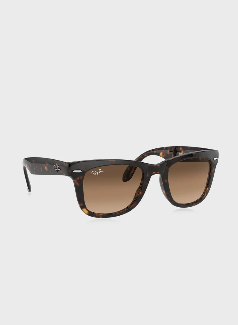 Ray-Ban 0Rb4105 Folding Wayfarer Sunglasses