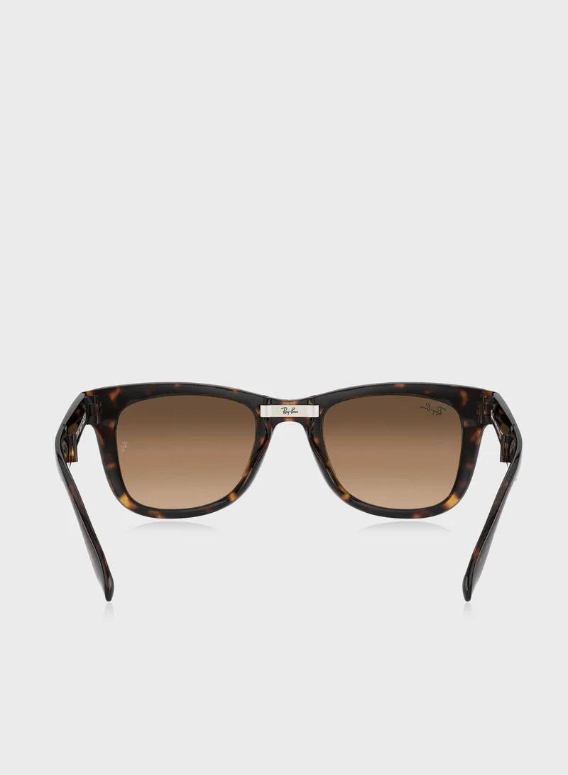 Ray-Ban 0Rb4105 Folding Wayfarer Sunglasses