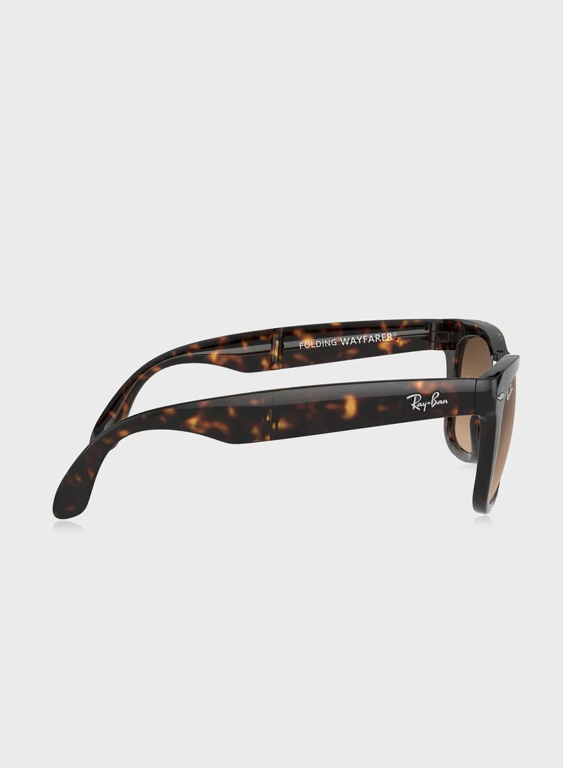 Ray-Ban 0Rb4105 Folding Wayfarer Sunglasses
