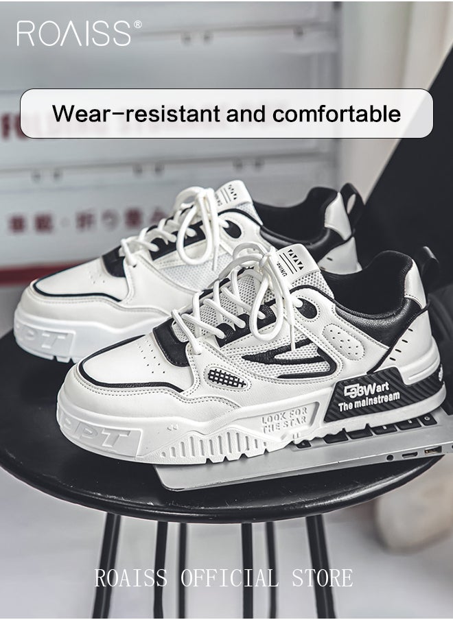 New Trendy Rope Thick Sole Platform Sneakers For Men's Casual & Sports Wear Colorblock Sneakers