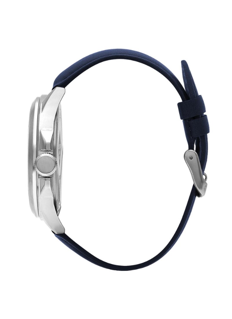 Lee Cooper - Lee Cooper Men's 2315-20p Movement Watch, Analog Display and Leather Strap - LC07858.399, Blue - Image 1