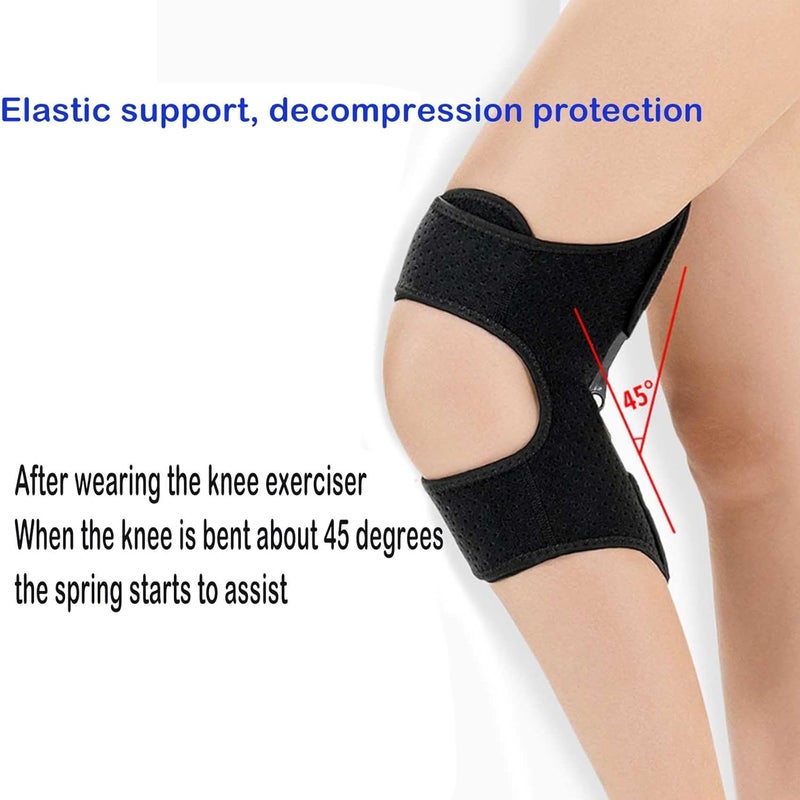Adjustable Spring-Assisted Knee Brace Knee Joint Decompression Support Stabilizer (Gray, 2-Pack) - Image 3