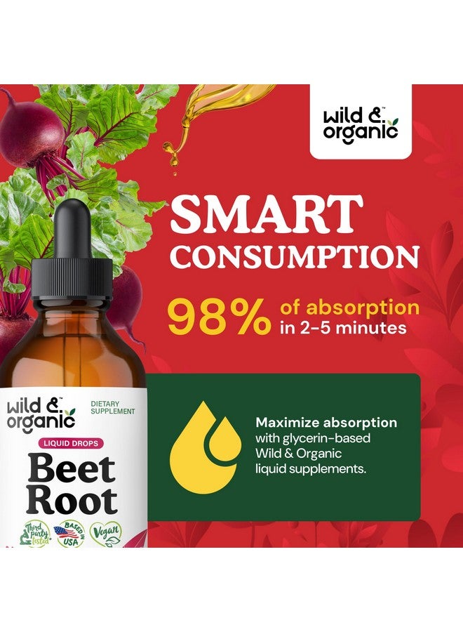 Wild & Organic Wild & Organic Beet Root Extract Drops - 8000 mg Fresh Beetroot Extract Equivalent - Extract 20:1 - Liquid Red Beets Supplements - 400 mg per Serving - Vegan, Alcohol & Sugar-Free - 4 fl oz  - Image 4