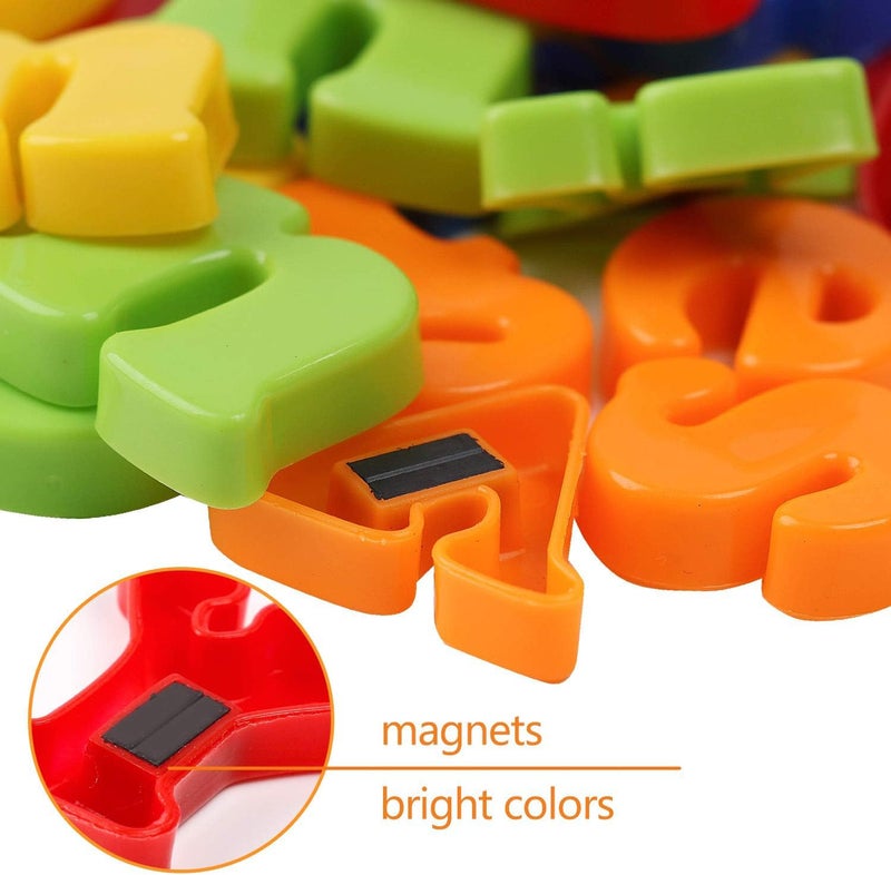 kizh Magnetic Letters Numbers Alphabet ABC 123 Fridge Magnets Plastic Educational Toy Set Preschool Learning Spelling Counting Uppercase Lowercase Math for 3 4 5 Years Kids(78 pcs) - Image 4