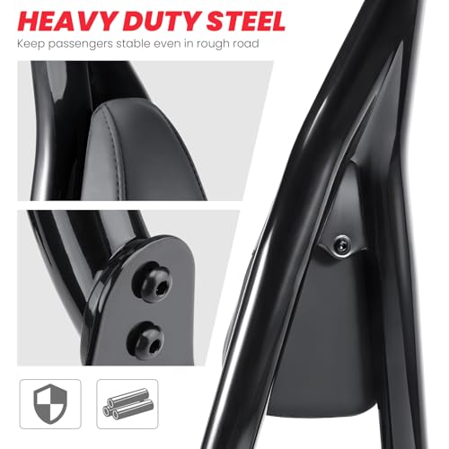 kekykm Softail Fat Bob Backrest Sissy Bar compatible with Harley Davidson FXFB FXFBS, 26" Tall Quick Release Detachable Passenger Backrest, 2018-2023, Glossy black (Not fit Fat Boy FLFB/S) - Image 2