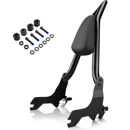 kekykm Softail Fat Bob Backrest Sissy Bar compatible with Harley Davidson FXFB FXFBS, 26" Tall Quick Release Detachable Passenger Backrest, 2018-2023, Glossy black (Not fit Fat Boy FLFB/S) - Image 1
