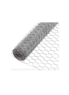 Generic Chicken Wire Net Galvanised Hexagonal Hardware Mesh Poultry Netting Fence for Chicken Rabbit Vegetables & Garden Protection Netting and Multipurpose Use Etc 1 x 40 Meter  - Image 1