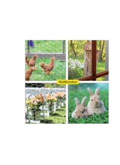 Generic Chicken Wire Net Galvanised Hexagonal Hardware Mesh Poultry Netting Fence for Chicken Rabbit Vegetables & Garden Protection Netting and Multipurpose Use Etc 1 x 40 Meter  - Image 3