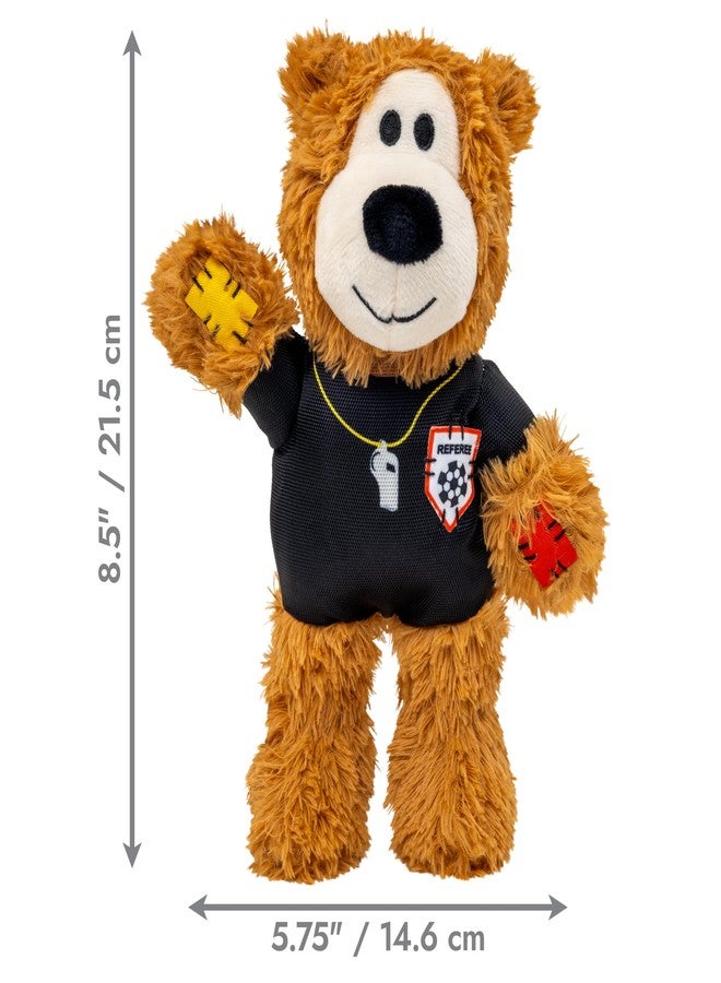 KONG Wild Knots Bear Soccer Player Dog Toy - Referee - National Team Jersey Inspired - International Tournament Edition - Plush Rope Toy with Squeaker, Medium/Large - Image 2