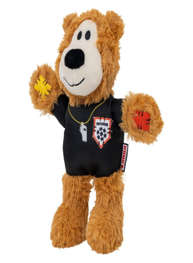 KONG Wild Knots Bear Soccer Player Dog Toy - Referee - National Team Jersey Inspired - International Tournament Edition - Plush Rope Toy with Squeaker, Medium/Large - Image 5