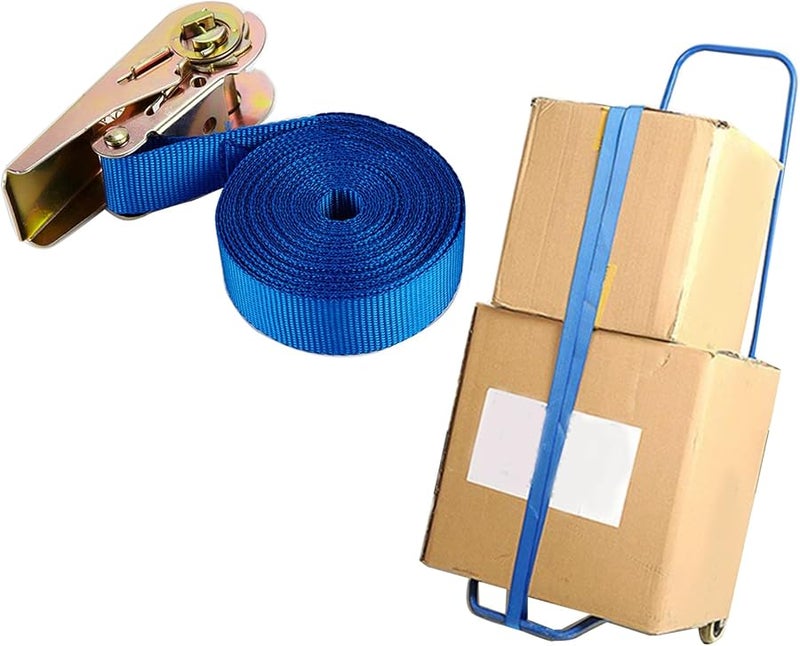 Heavy Duty Ratchet Straps 1000kg Tensile Force Cargo Tie Down Strap 6M Blue - Image 3