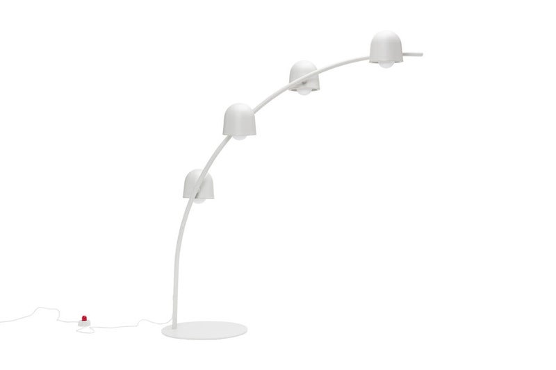 Fatboy Big Lebow floor lamp - For living and dining room - Adjustable caps and brightness for the right lighting- Powder coated steel - Light Grey - Image 1