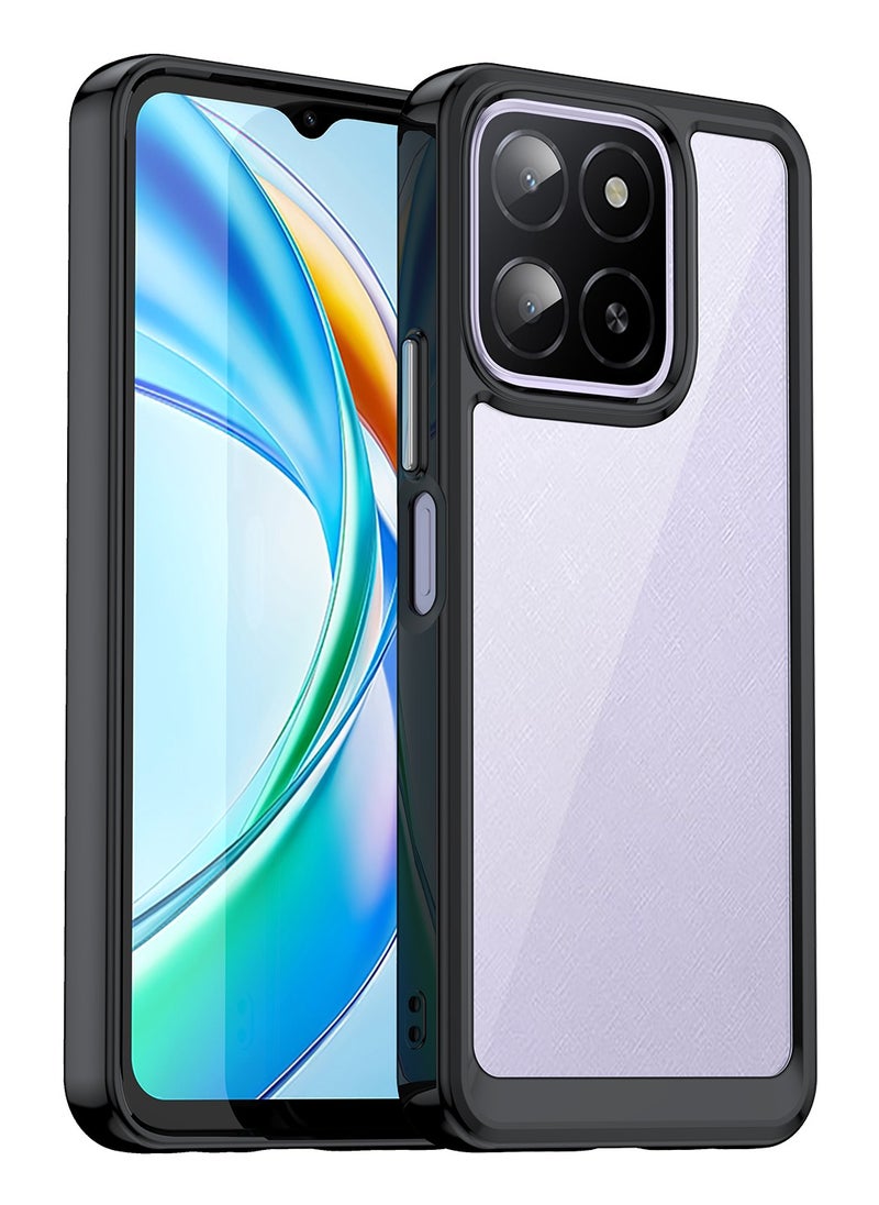 Generic - [1+1 Sets] For Honor X5b/ Honor X5b Plus Case & Screen Protector Transparent Frame Protective Cover with Tempered Glass Screen Protector - Image 1