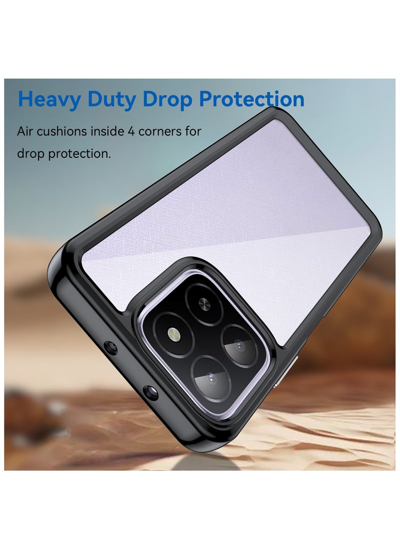 Generic - [1+1 Sets] For Honor X5b/ Honor X5b Plus Case & Screen Protector Transparent Frame Protective Cover with Tempered Glass Screen Protector - Image 1