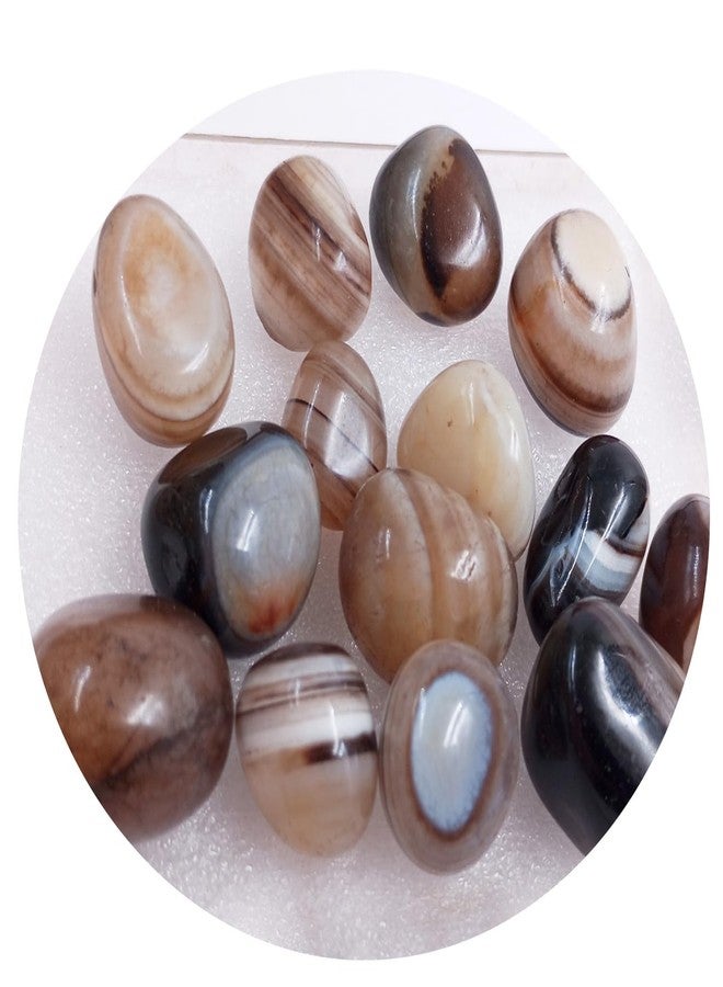 eshoppee 100 gm 100% Natural Sulemani Akik hakik Tumbled Stone Crystal Healing Gemstone for Remove Evils and for Protection and Power Decorative Showpiece - 2 cm (Stoneware, Black) - Image 2
