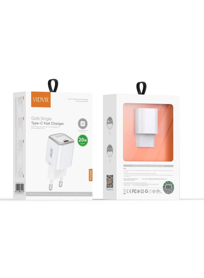 Vidvie 20W Wall Charger with Fast Charging Support Type-C to Type-C Cable Included - Image 2