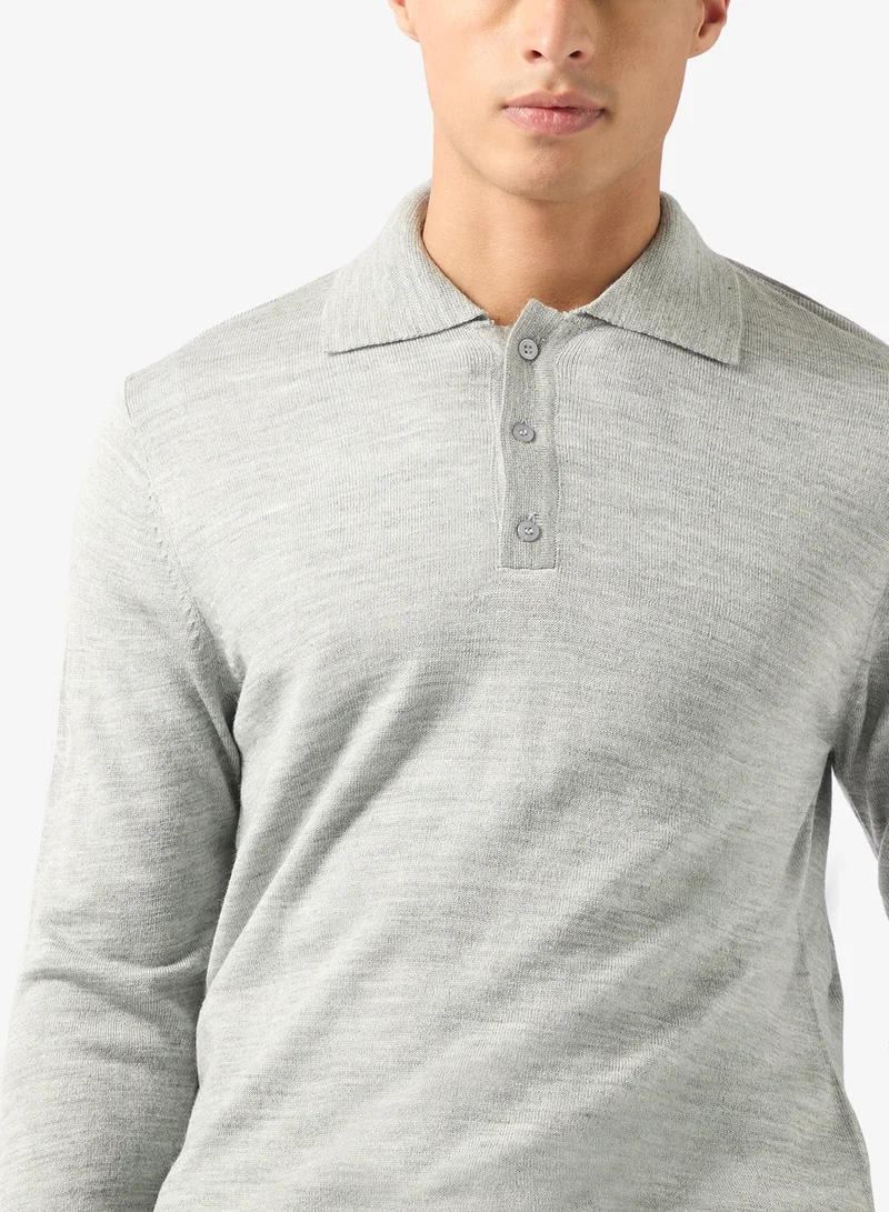 Robert Wood  Casual Polo Neck Pullover Sweater for Men | Best Price UAE