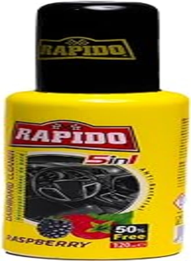 Rapido dash board cleaner , 120 ml + 50% free- raspberry scent