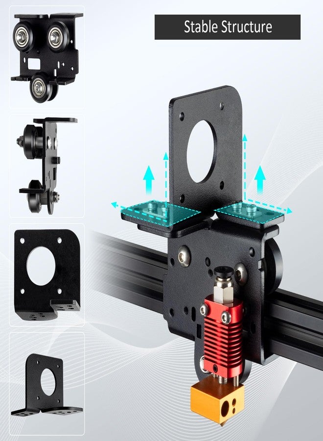 UniTak3D Ender 3 Direct Drive Upgrade Kit Conversion Bracket Compatible with Creality Ender 3 V2,Ender 3 Pro and Voxelab Aquila 3D Printer Compatible with Dual Drive BMG&Bowden Extruder - Image 5