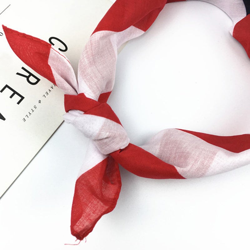 6Pcs Cloth Scarf Kerchief Shaped National Flag Printed Scarf DIY Neck Hood Hair Band for Indoor Outdoor Women Men - Image 2