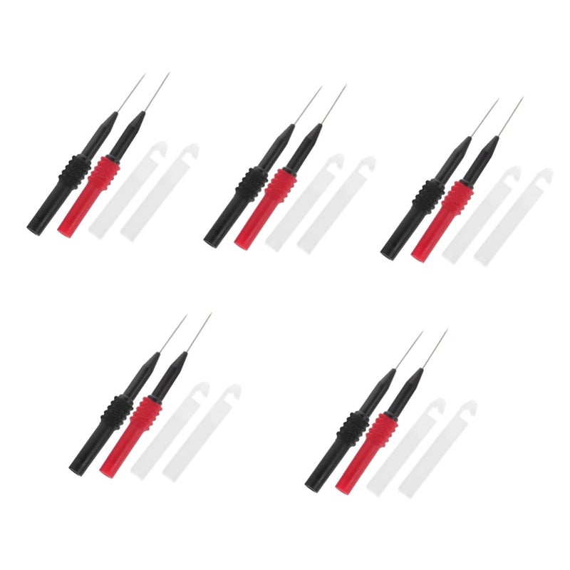 PartyKindom 5pcs Wire Piercing Test Probes with Protective Cover for Automotive Electrical Testing Multimeter - Image 1