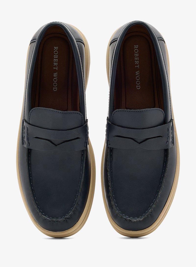 Robert Wood Casual Penny Cup Sole Loafers - Image 4