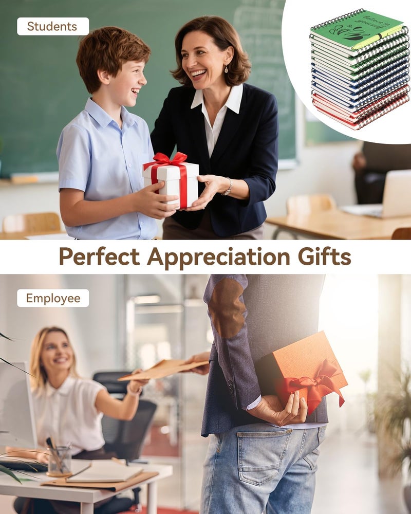 Dynta 16 Set Small Journals with Pens, 4x5.5 Inch Inspirational Notebooks Bulk, Appreciation Thank You Gifts for Coworkers Teachers Students - Image 5