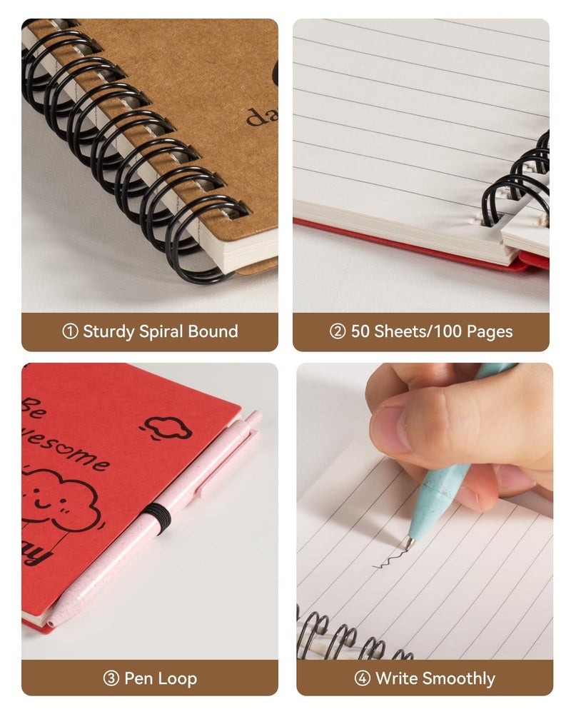 Dynta 16 Set Small Journals with Pens, 4x5.5 Inch Inspirational Notebooks Bulk, Appreciation Thank You Gifts for Coworkers Teachers Students - Image 4