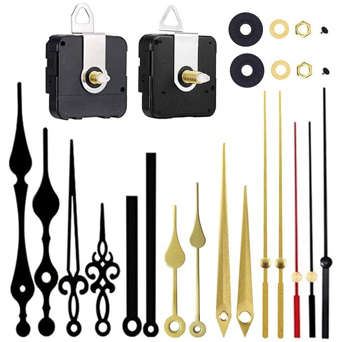 SILENT QUARTZ CLOCK MOVEMENT LONG AND SHORT SHAFT WITH HANDS BATTERY POWERED WALL CLOCK MECHANISM MOTOR REPLACEMENT DIY REPAIR PARTS