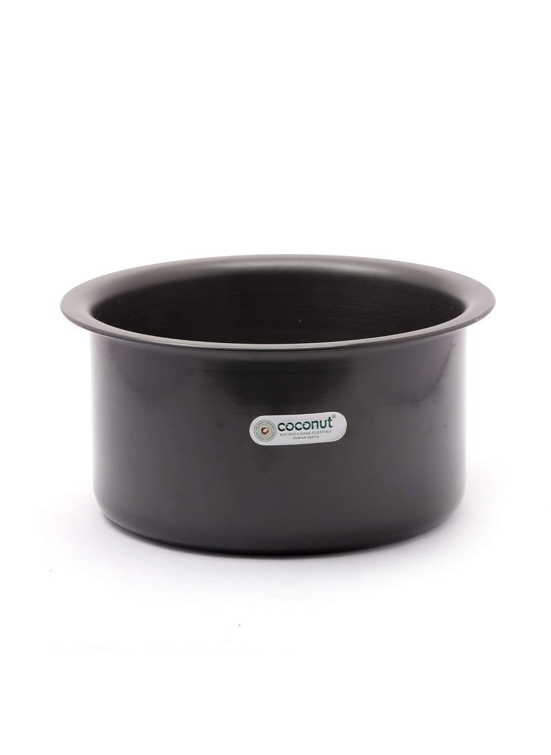 Coconut Coconut Hard Anodised Tope/Cook Pot - 1 Unit - Capacity - 3.5 litres(Dimension -24Cms) Gas Stove & Induction Base Top Compatible, Black  - Image 1