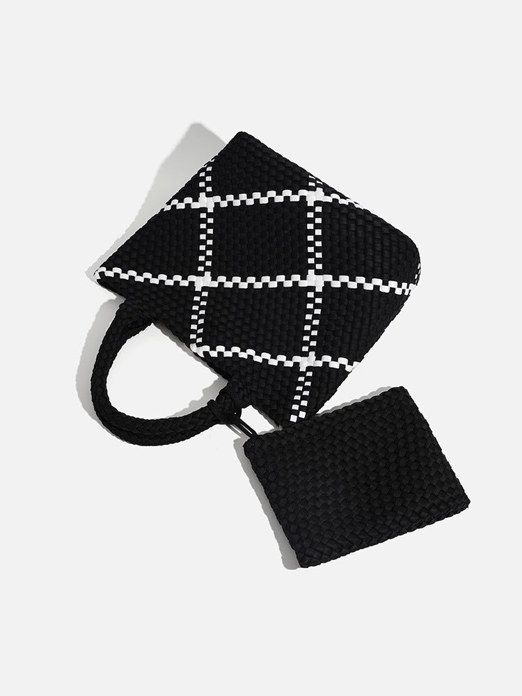 Soft Leather Bucket Bag Woven Tote Bag Big Bag Handbag Bags Basket Bag - Image 3
