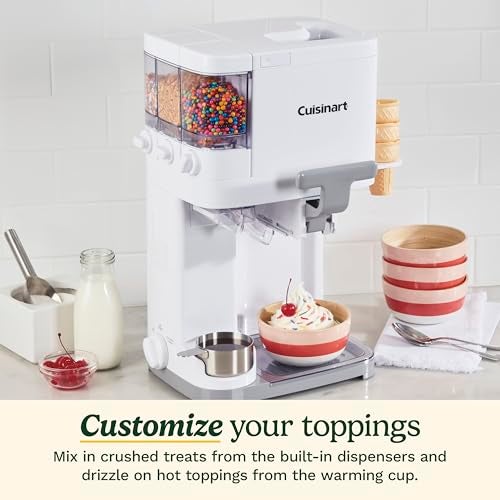 Cuisinart Soft Serve Ice Cream Machine- Mix It In Ice Cream Maker for Frozen Yogurt, Sorbet, Gelato, Drinks 1.5 Quart, White, ICE-48 - Image 3