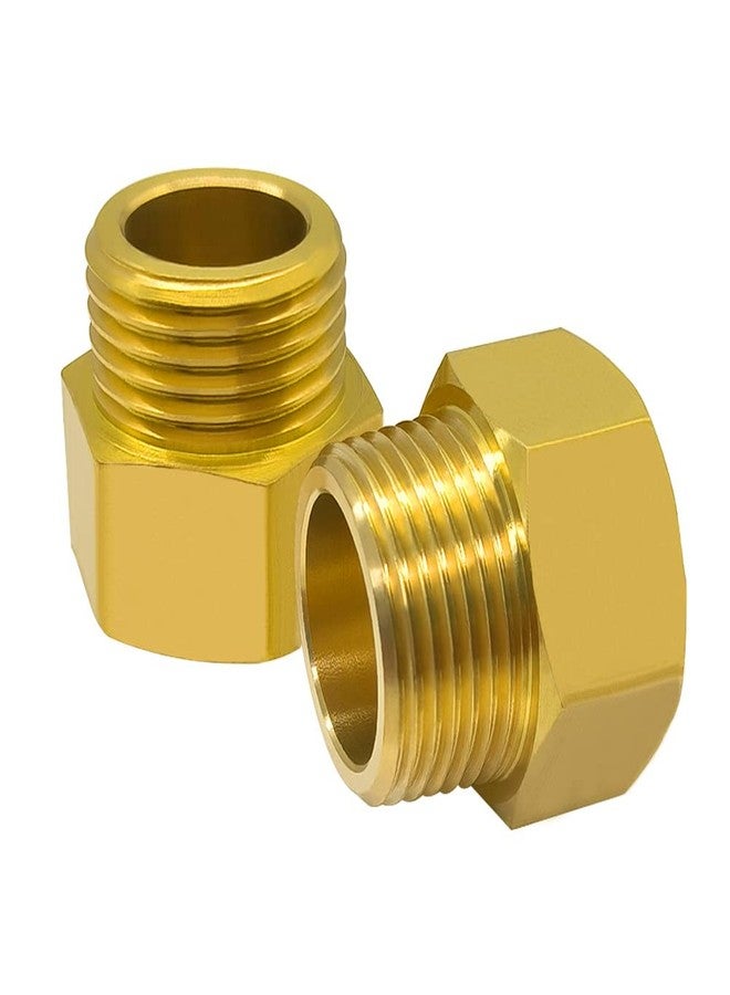 Hooshing 2PCS Brass Garden Hose Adapter 3/4" GHT Male to 3/4" NPT Female Connector,GHT to NPT Garden Hose to Pipe Fittings - Image 1