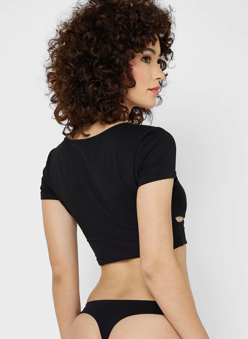 ONLY 3 Pack High Leg Thong