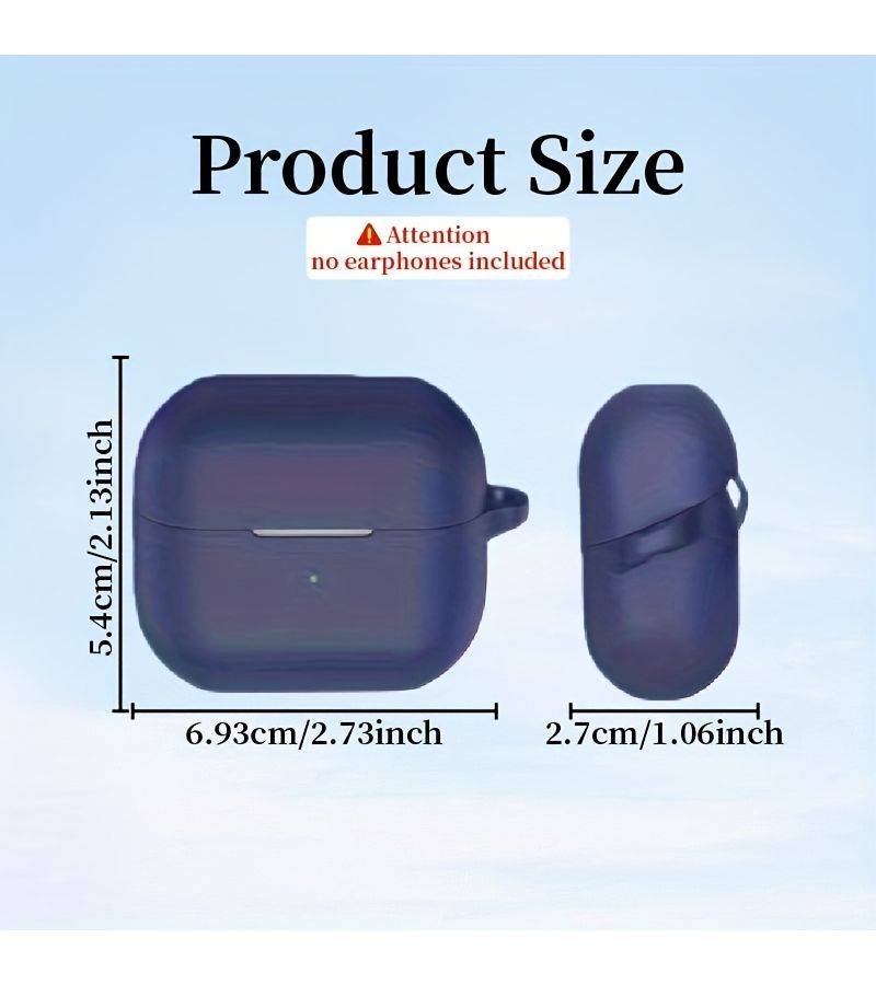 غطاء حماية من TPU الناعم العالمي لسماعات Galaxy Buds3 وBudz3 Pro باللون الأزرق منتصف الليل، مع خطاف مجاني مضاد للسقوط، خفيف الوزن ومحمول، فتحات دقيقة، غطاء كامل لعلبة السماعات - Image 2