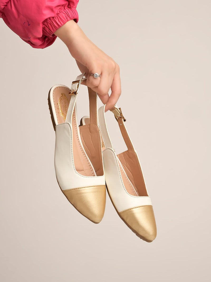 Shoetopia Shoetopia Women's Block Heel Bellies – Stylish & Comfortable Ballet Flats for Office, and Parties - Image 2