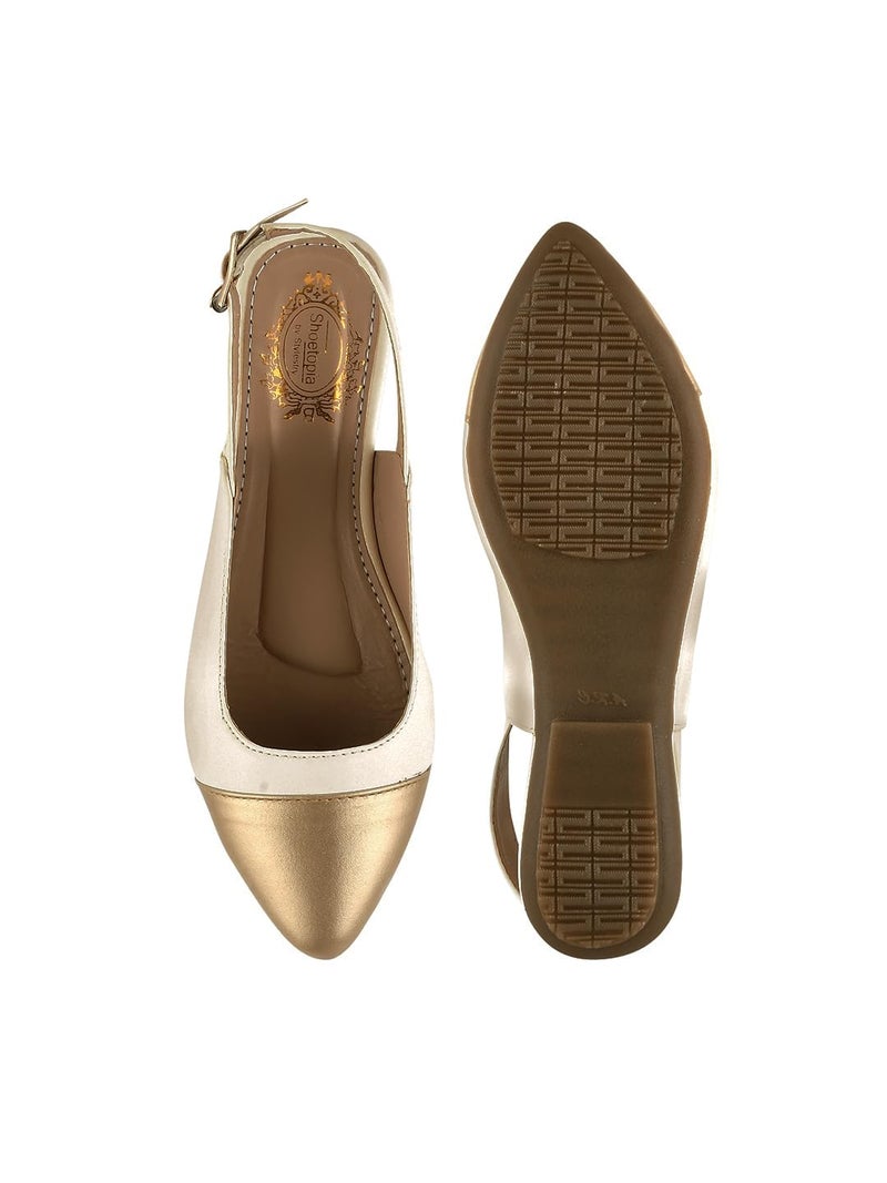 Shoetopia Shoetopia Women's Block Heel Bellies – Stylish & Comfortable Ballet Flats for Office, and Parties - Image 1