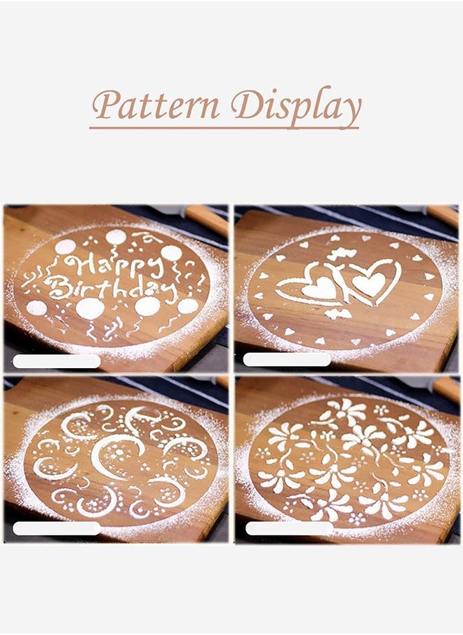 Sweet Life 4 Pcs Cake Decorating Stencils Mold, Plastic Templates Spray Floral Cake Molds, Baking Tools, Dessert Decorating Molds  - Image 3