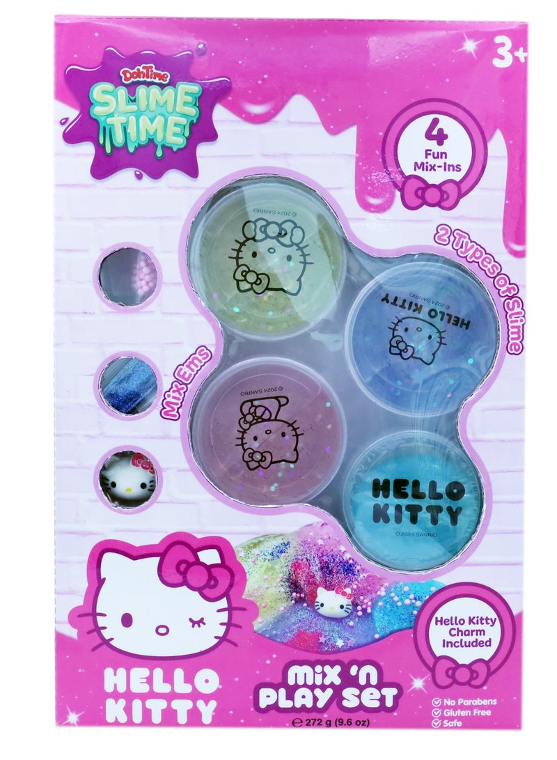 Hello Kitty مجموعة سلايم تايم هالو كيتي للخلط واللعب | سلايم | أفكار ممتعة إبداعية | تنمية المهارات الحسية | لعبة مسلية | ألعاب تخفيف التوتر للأطفال - Image 1