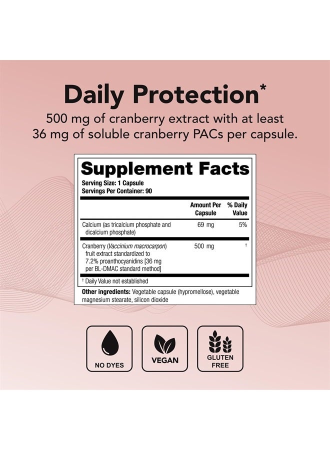 Theralogix TheraCran One Cranberry Capsules - 90-Day Supply - Cranberry Supplement for Men & Women - Cranberry Pills to Support Urinary Tract Health* - 36mg PACs per Capsule - NSF Certified - 90 Caps - Image 2