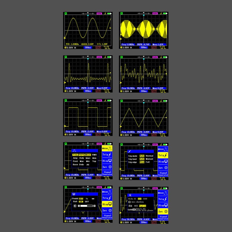 Oscilloscope 2.4 Inch TFT LCD Display 320*240 Resolution - High Practicality 40MSa/s Sampling Rate Portable Oscilloscope for On-Site Debugging and Measurement Tests - Image 2