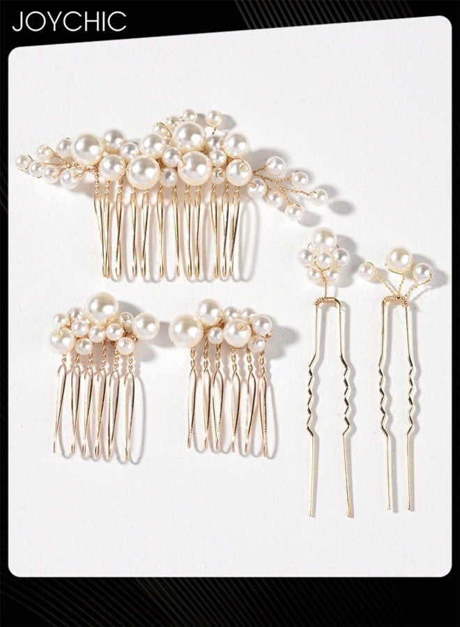Joychic Women Big Pearl Hair Fork Bridal Hairpin Hair Comb Hair Plug European Design Wedding Headwear Hair Accessories suit - Image 2
