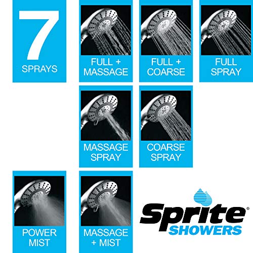 Sprite Showers Pure 7-Setting Filtered 1.75GPM Shower Handle in Chrome - Image 2