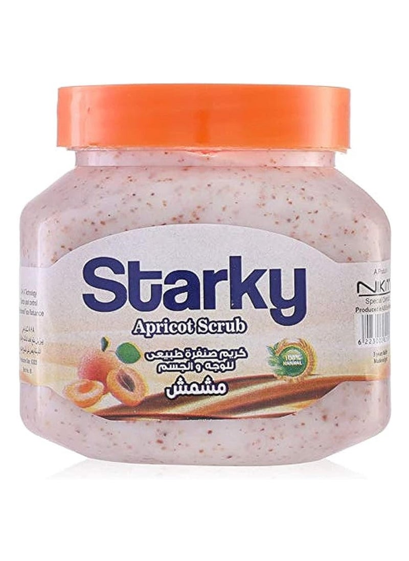 Starky - Natural Scrub Cream with Apricot for Face and Body - 300 ml - Image 1