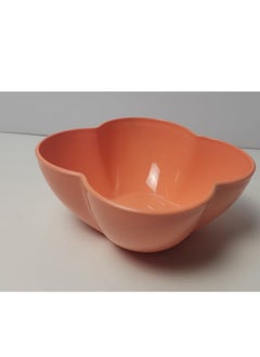 ماركة غير محددة طبق بولة علي شكل وردة من البلاستيك عالي الجودة-5 قطع- برتقالي  - Image 3