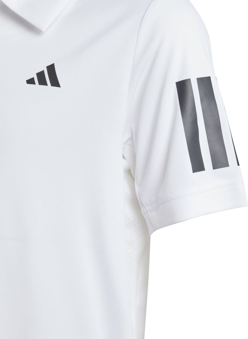 Adidas Boys Club Tennis 3-Stripes Polo Shirt - Image 2