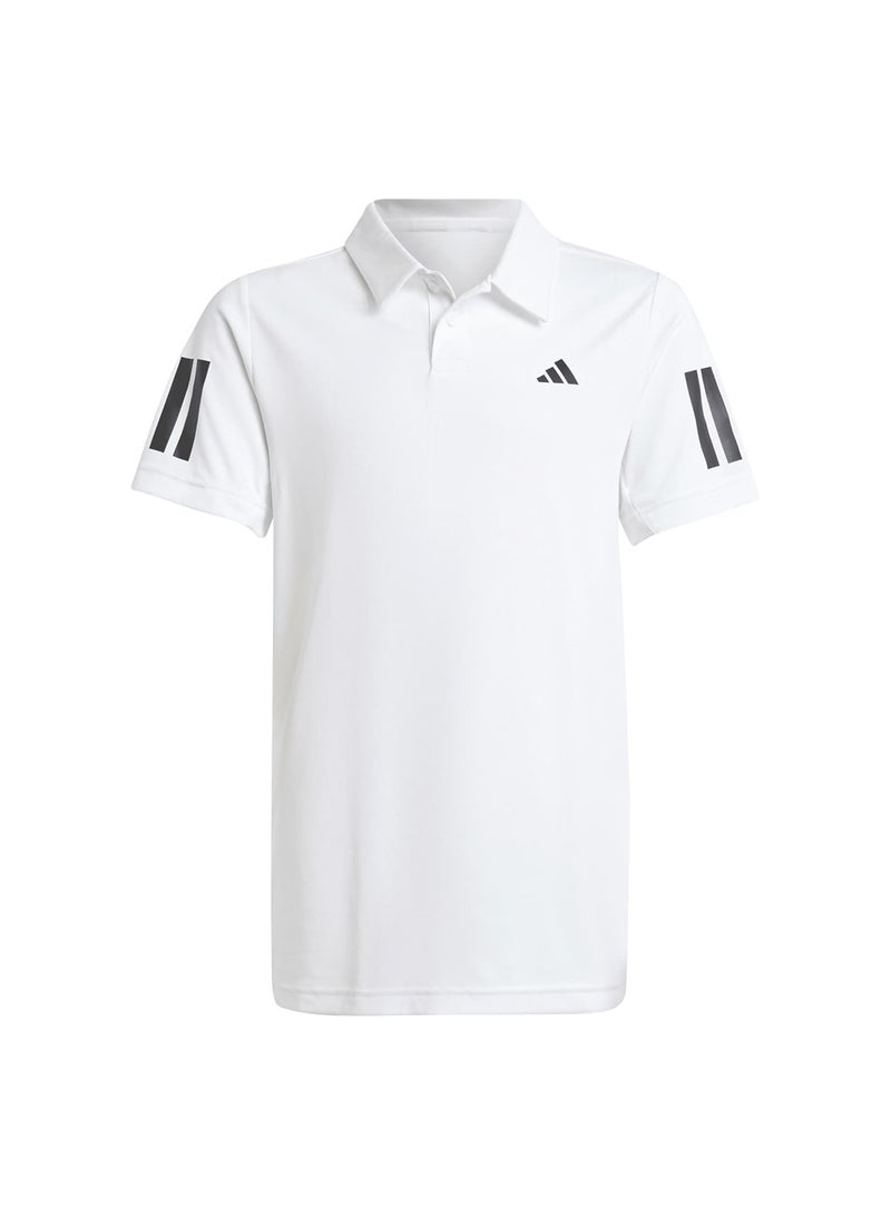 Adidas Boys Club Tennis 3-Stripes Polo Shirt - Image 1