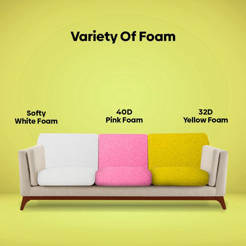 SLEEP XPERT SLEEP XPERT Marvel High Density 32D PU Foam for Furniture Sofa Couch Cushion Comfortable Padding Foam Cushion for Couch Bed Seating Cushion Foam 22x21x4 Inch 7 Years Warranty - Image 3