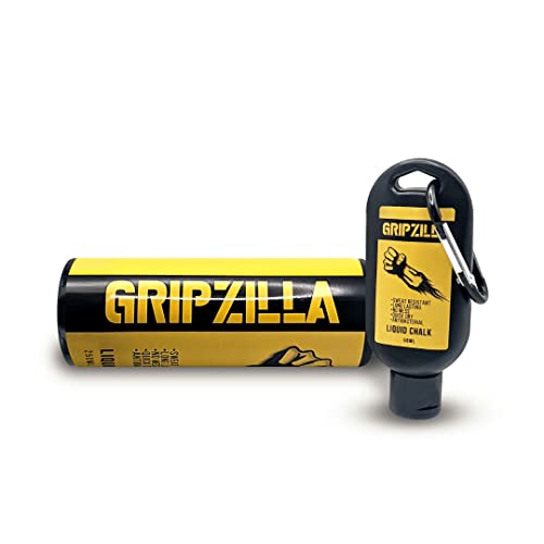 GRIPZILLA Liquid Chalk Kit Gym Chalk for Weight Lifting, Rock Climbing, Pole Grip, Bouldering, Powerlifting, Ball, Gymnastics, Sports, and Workout- Cheer - Package May Vary (250ml + 50ml Kit) - Image 1